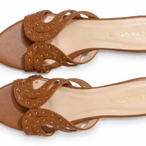 Tan Studded Sandals